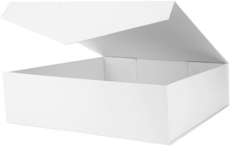 Extra Large Gift Box with Lid, Glossy White