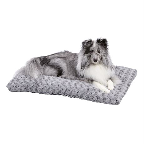 Midwest Quiet Time Ombre Gray Dog Bed, 28" L X 20" W, Medium