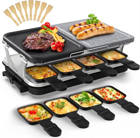 Voohek Korean BBQ Grill Raclette Table Grill Hibachi Electric Indoor Grill