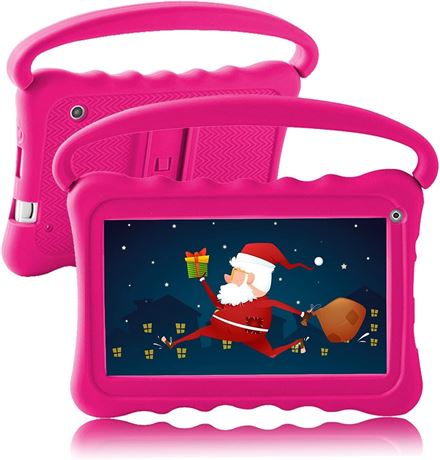 Kids Tablet 7 Toddler Tablet for Kids Edition Tablet 32GB with WiFi (Rose Red)