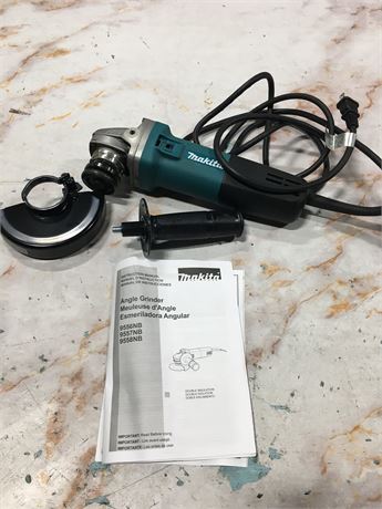 Makita 9557NB 4-1/2" Angle Grinder, with AC/DC Switch, Teal