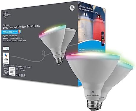 GE Full Color Direct Connect Smart Bulbs, 2-Pack