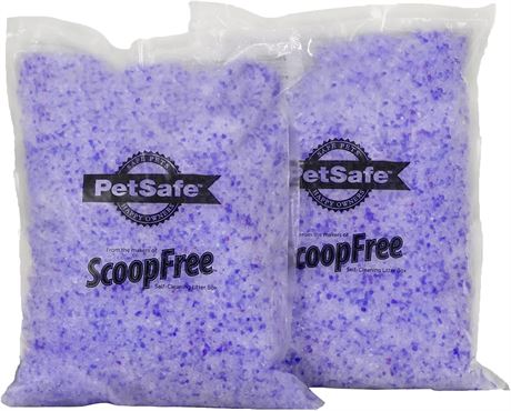 PetSafe ScoopFree Premium Crystal Cat Litter - Two 4.3 lbs Bags - Lavender