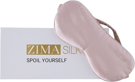 ZIMASILK 100% 22 Momme Pure Mulberry Silk Sleep Mask, Pink