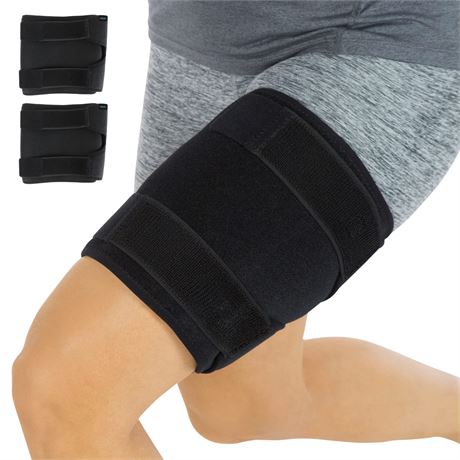 Vive Thigh & Hamstring Compression Sleeve Brace for Men/Women, 2 Pack