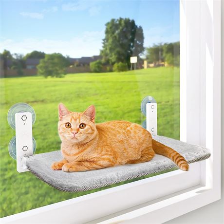 AMOSIJOY Cordless Cat Window Perch - Medium