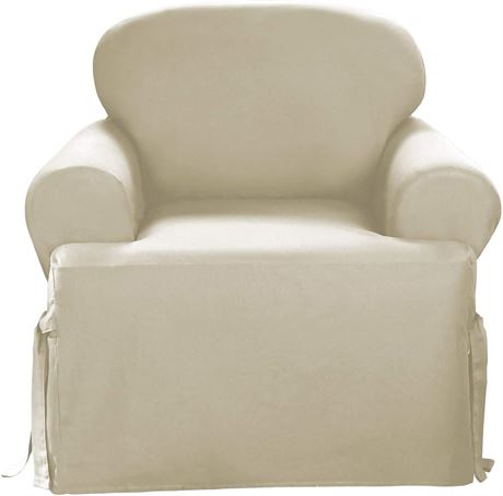 SureFit Duck Solid T-Cushion Chair Cover