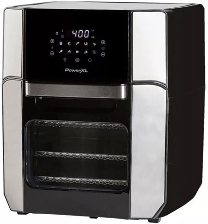 POWERXL 12-Quart with 7-in-1 Air Fryer Oven in Black, Stainless Steel