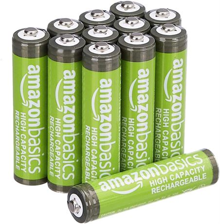 Amazon Basics 12-Pack Rechargeable AAA