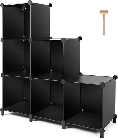 TomCare Cube Storage 6-Cube Closet Organizer - Black