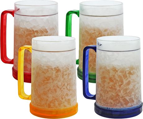 Ziggy V Frosted Beer Mugs, Set of 6