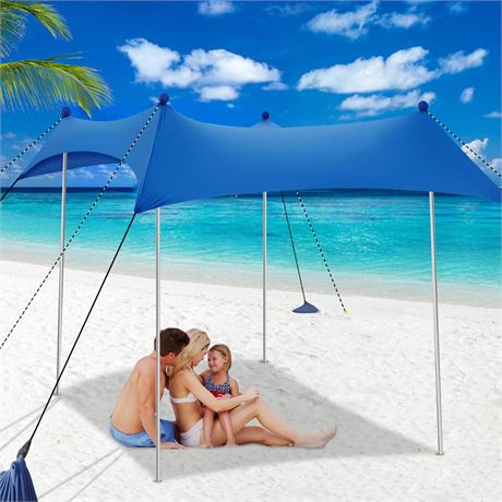 MCADORE Beach Tent Pop Up Shade UPF50+ Portable Beach Canopy