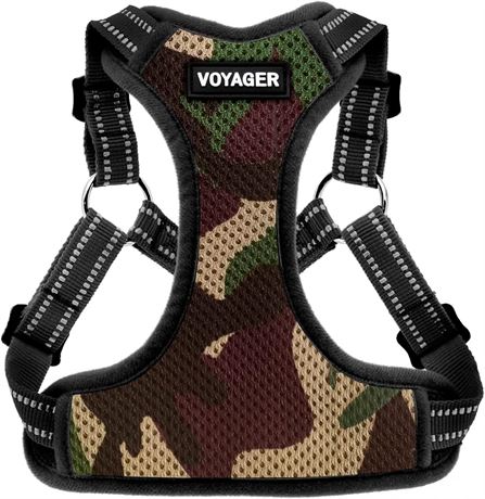 Best Pet Supplies Voyager Dog Harness (M) - Camo w/ Black Voyager Leash (M)