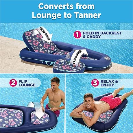 Aqua Campania Ultimate 2-in-1 Pool Float Lounge, XL