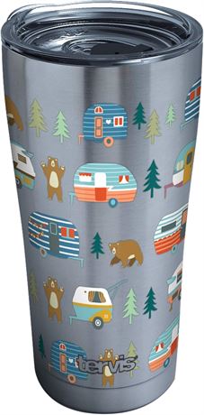 Tervis Triple Walled Trailer Bears Insulated Tumbler Cup, 20oz, Stainless Steel