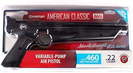 Crosman American Classic Multi Pump Pneumatic Pellet Air Pistol, Black