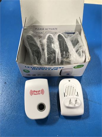 Ultrasonic Pest Repeller - 6 Pack - White