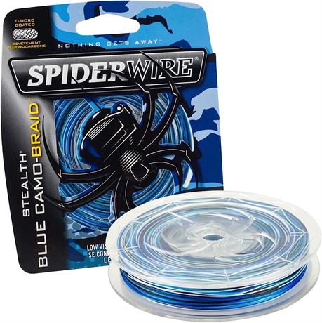 SpiderWire Stealth� Superline, Blue Camo - 10 lbs