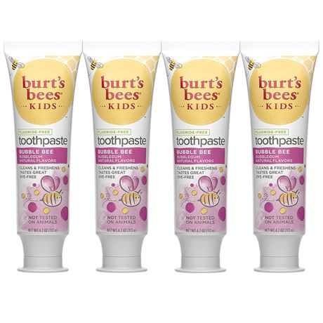 Burt's Bees Kids Toothpaste, Bubble Bee, Pack of 4