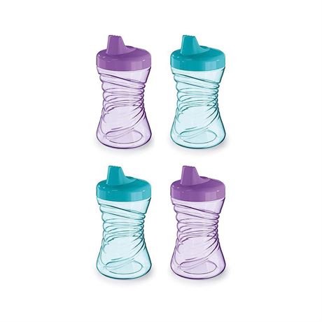 NUK Fun Grips Hard Spout Sippy Cup, 10 oz, 4pk