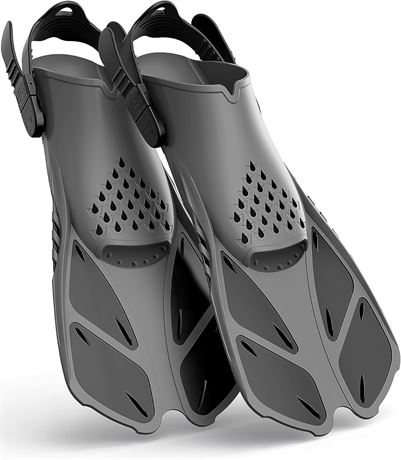 Greatever Snorkel Fins Adjustable Buckles Open Heel Swim Flippers