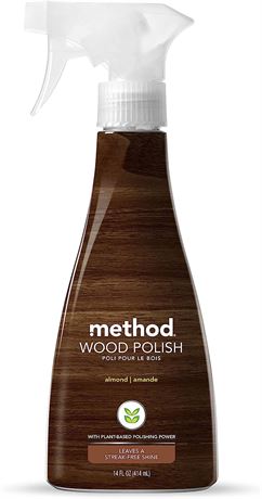 Method Wood Polish, Almond, For Wood Surfaces, Set of 4