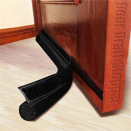 MAXTID Adjustable Door Draft Stopper 36 Inch, Black, 2 pack