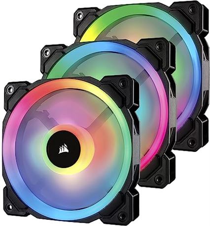 Corsair LL Series LL120 RGB 120mm Dual Light Loop RGB LED PWM Fan 3 Pack