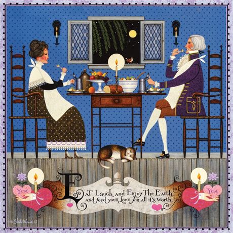 Buffalo Games Charles Wysocki, Dining Sweethearts, 300Lg Piece Jigsaw Puzzle