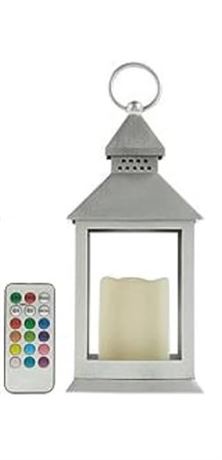 Color Changing Lantern-Led Lights, Silver