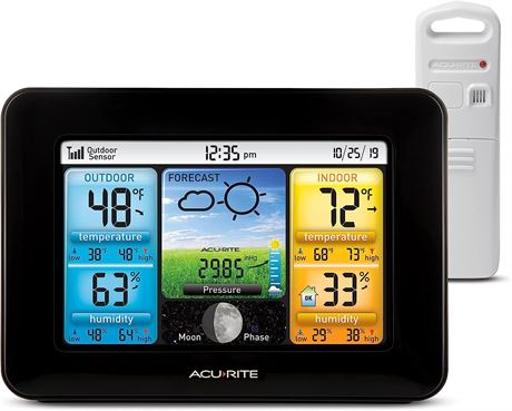 AcuRite Home Weather Station w/ColorDisplay-Indoor/Outdoor Thermometer