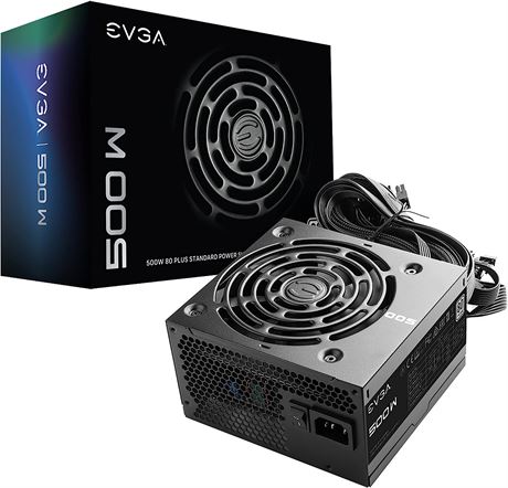 EVGA 500 W1, 80+ WHITE 500W Power Supply( 100-W1-0500-KR)