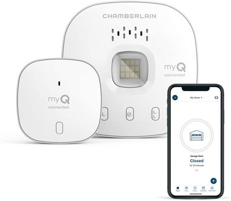 myQ Chamberlain Smart Garage Control - Wireless Garage Hub and Sensor