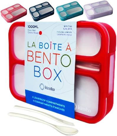 kinsho Bento Box Kids Lunch-Box, Kid Snack Containers