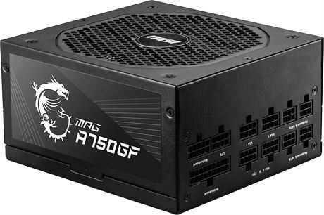 MSI MPG A750GF Gaming Power Supply - Full Modular - 80 PLUS Gold Certified 750W