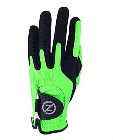 Zero Friction Men's Compression Synthetic Golf Glove, One Size - Green (Left)