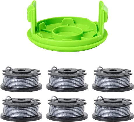 Greenworks 0.065" Single Line Auto-Feed String Trimmer Spools 6Pc