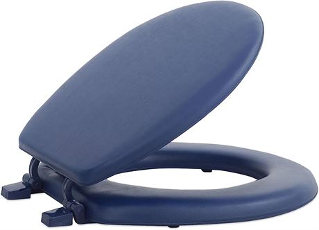 Soft Standard Vinyl Toilet Seat, Navy - 17 Inch