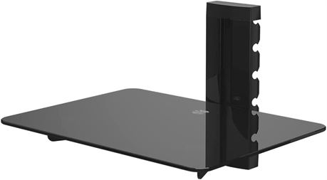 AVF AS100-A Wall Mounted AV Component Shelving System - 1 Shelf, Black