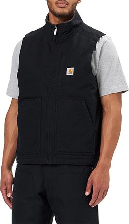 Carhartt Men's Loose Fit Sherpa Mock Vest 0 Large - Black