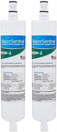 WaterSentinel WSW-2 Refrigerator Replacement Filter (2 Pack)