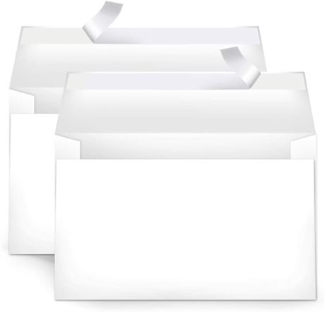 AmazonBasics A9 Invitation Envelopes w/Seal Closure, 5-3/4x8-3/4" White, 100pcs