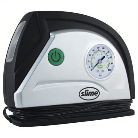 SLIME 12-Volt Tire Inflator: 100 psi Max Air Pressure, 12 V Volt, Plastic