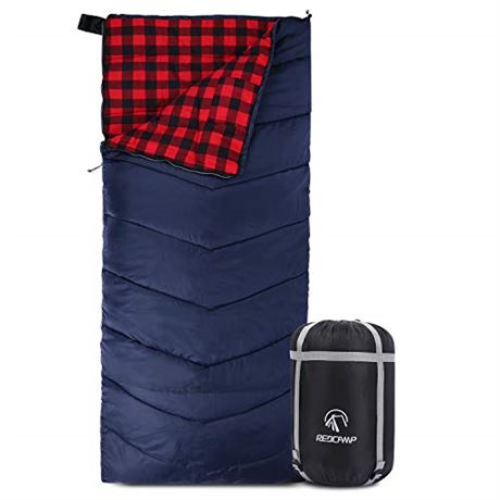 REDCAMP Cotton Flannel Sleeping Bag for Camping Backpacking