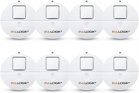 EVA LOGIK Modern Ultra-Thin Window Alarm - 8 Pack