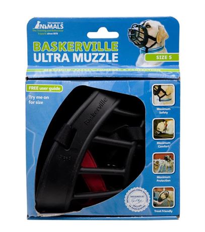 Company of Animals Baskerville Ultra Muzzle, Black, Size 6