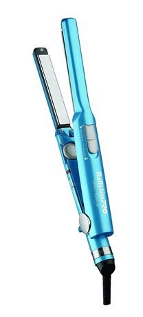 BaBylissPRO Flat Iron Hair Straightener, 1-1/4 Inch Nano Titanium Ionic - Blue