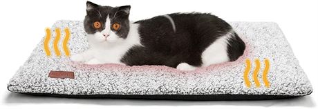 More Pets Self Warming Cat Bed - Machine Washable (24"x18") - Grey