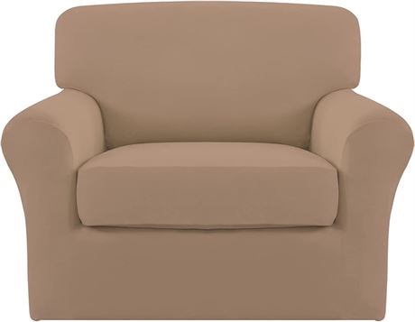 Easy-Going 2 Pieces Microfiber Stretch Chair Slipcover