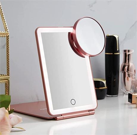 LED Foldable Travel Makeup Mirror